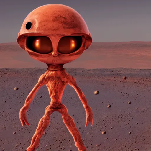 Prompt: realistic photo of a cute alien on mars, high quality, cute alien, very beautiful, hdr, 4 k, hyperrealistic