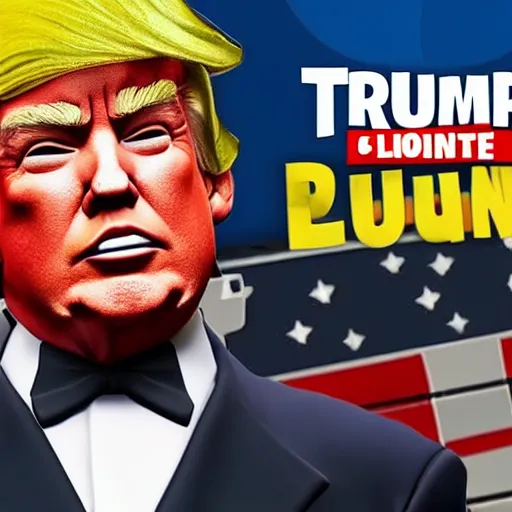 Image similar to donald trump fortnite skin limited new launch presidential skin, sunny, detailed, epic games fortnite trailer