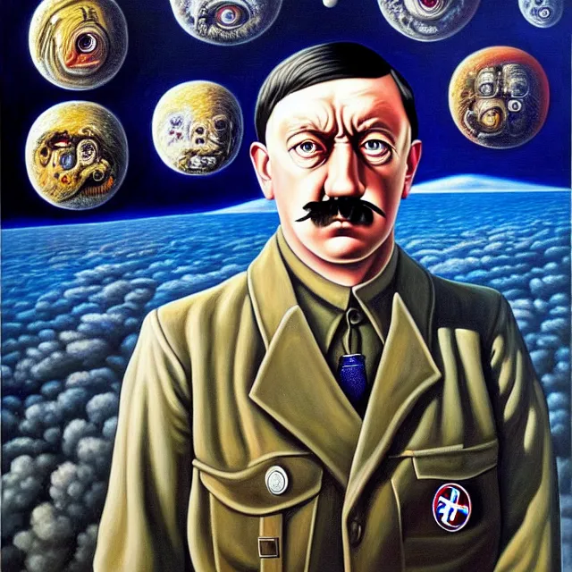 an oil on canvas portrait painting of adolf hitler, | Stable Diffusion ...