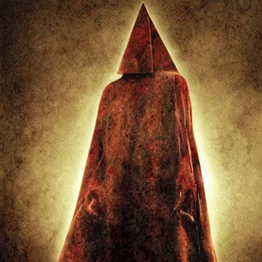 Prompt: silent hill pyramid head republican propaganda full frontal