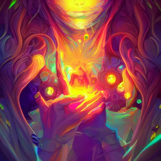 Image similar to skill magic deepdream radiating a glowing aura stuff loot legends stylized digital illustration video game icon artstation lois van baarle, ilya kuvshinov, rossdraws,