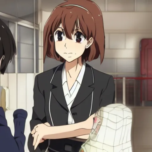 Image similar to still of clara oswald from makoto shinai anime