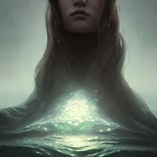 Image similar to cthulu portrait, dramatic light, lake background, 2 0 0 mm focal length, painted by stanley lau, painted by greg rutkowski, painted by stanley artgerm, digital art, trending on artstation