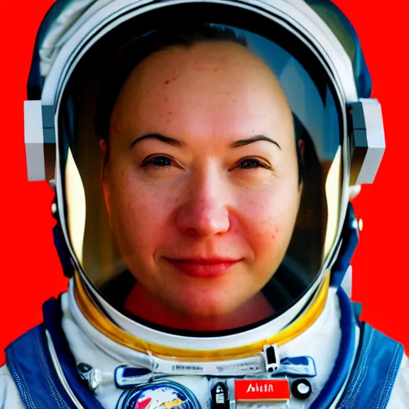 Prompt: portrait of an AI astronaut, tomato head