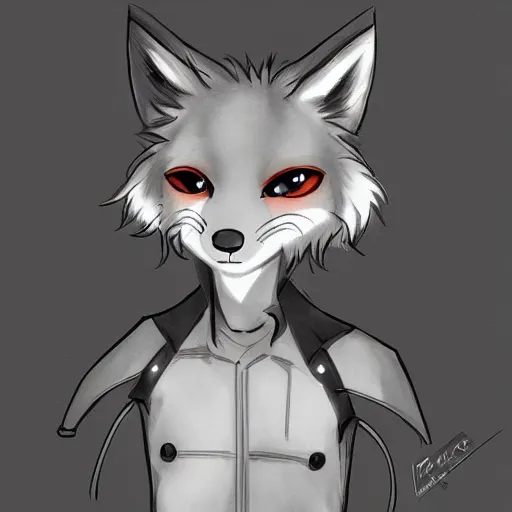 Image similar to Anime manga art of an anthropomorphic furry fox character, furry fandom, digital art, furry art, trending