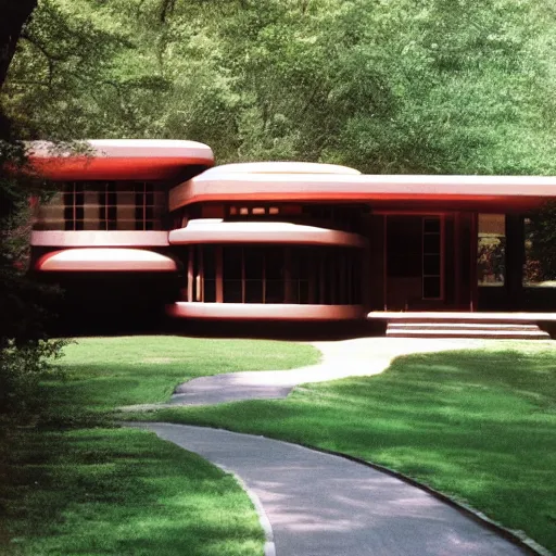 Image similar to house designed by frank lloyd wright