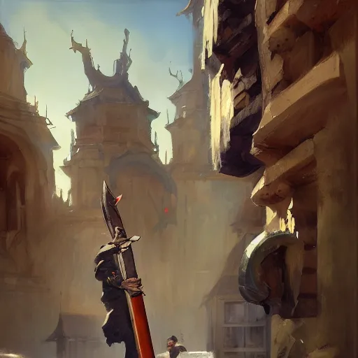 Prompt: greg manchess portrait of a sword stuck between cobblestones, profile picture, organic painting, sunny day, matte painting, bold shapes, hard edges, street art, trending on artstation, by huang guangjian, gil elvgren, ruan jia, randy vargas, greg rutkowski