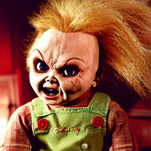 Image similar to chucky the killer doll coming alive