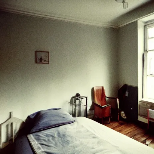 Image similar to Beautiful cameraphone, soft liminal Photograph inside an estate-flat's room