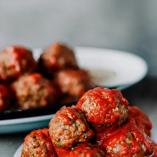 Image similar to raining meatballs, professional photography