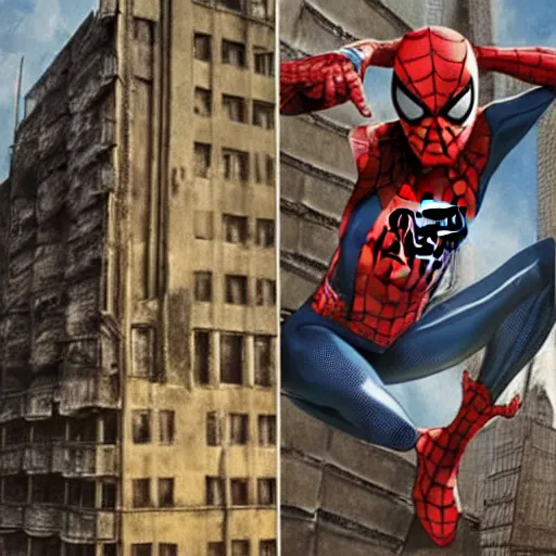 Prompt: spider-man suit concept art for a grittier adaptation, mexico city