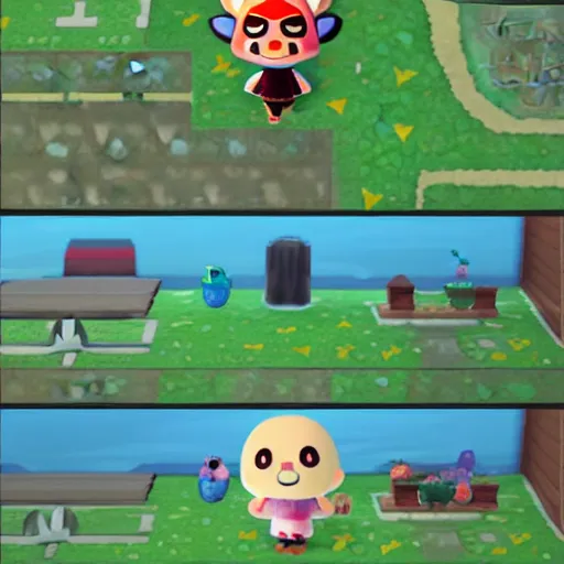 Image similar to animal crossing character in the binding of isaac