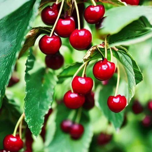 Prompt: a perfect photo of close-up cherries. Behance