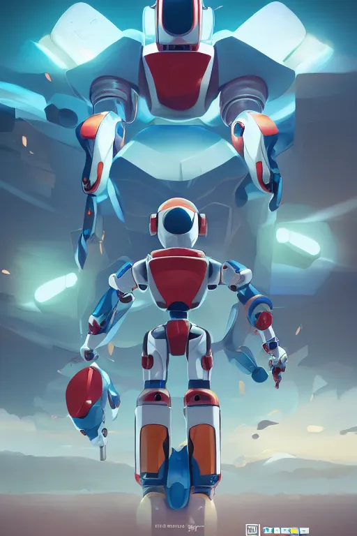 Image similar to metabots medabots medarotto medarot robot minimalist comics, behance hd by jesper ejsing, by rhads, makoto shinkai and lois van baarle, ilya kuvshinov, rossdraws global illumination ray tracing hdr radiating a glowing aura