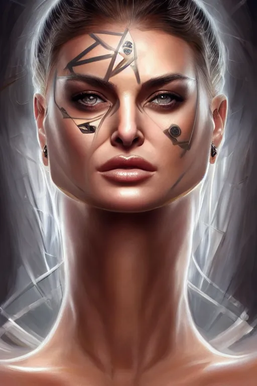 Prompt: symmetry!! high quality portrait of a woman who resembles carmen electra!! mixed with natalie portman in the style of god of war, machine parts embedded into face, intricate, elegant, highly detailed, digital painting, artstation, concept art, smooth, sharp focus, illustration, art by artgerm and greg rutkowski and alphonse mucha, 8 k