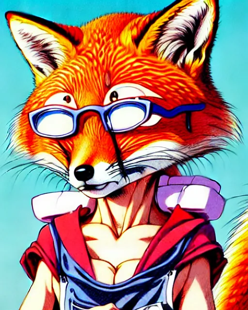 Image similar to a richly detailed color  illustration depicting a pretty red fox shoplifting, 3D shadowing effect, ultra ornate detail. masterfully illustrated by Akira Toriyama and Mina Petrovic and Range Murata.