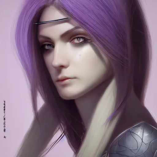 Prompt: priscilla from claymore portrait, medium shot, asymmetrical, profile picture, organic painting, matte painting, purple skin, forehead horn, bold shapes, hard edges, trending on artstation, by huang guangjian and gil elvgren and sachin teng