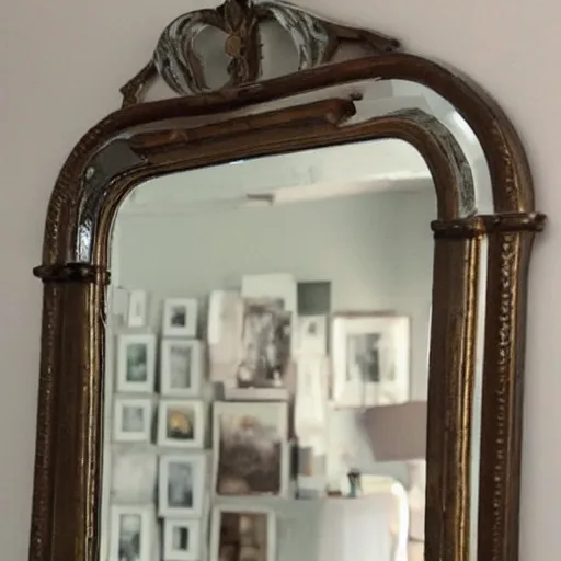 Prompt: In this mirror there is another mirror and in this mirror there is another mirror