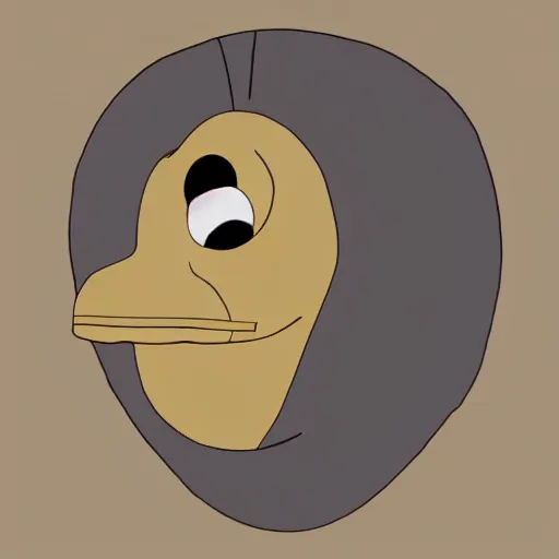 Image similar to a cartoon portrait of a friendly platypus, disney animation