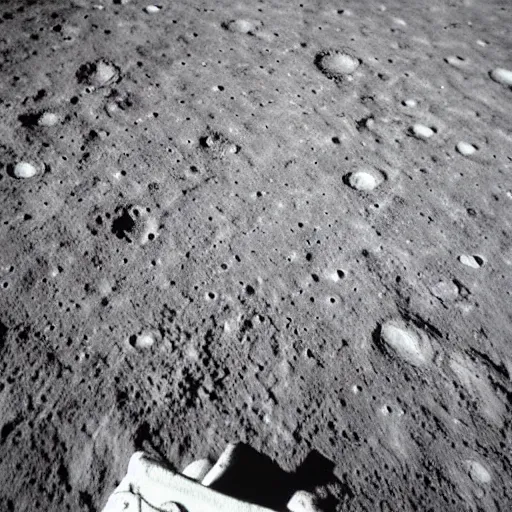 Prompt: an old photo of a bed on the moon, earth in distance