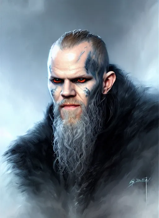 Image similar to a _ fantasy _ style _ portrait _ painting _ of floki, wicked, oil _ painting _ unreal _ 5 _ daz. _ rpg _ portrait _ extremely _ detailed _ artgerm _ greg _ rutkowski _ greg