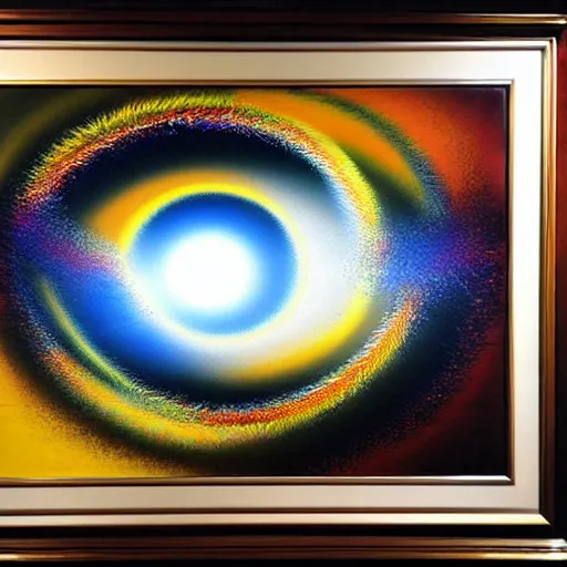 Image similar to abstract art representing momentum, oil painting by john berkey and gabriel dawe, masterwork