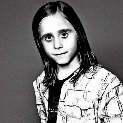 Prompt: photo of jared leto as a young girl