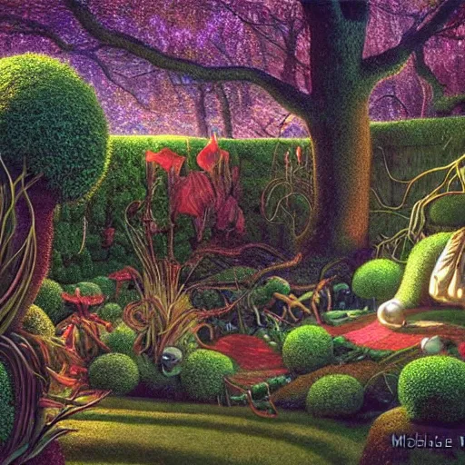 Image similar to surreal environment, hidden garden by michael whelan, heaven, ultra realistic, aesthetic, beautiful, magical