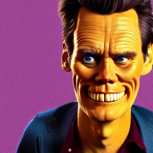 Image similar to jim carrey is fused into a slim jim, hyperdetailed, artstation, cgsociety, 8 k