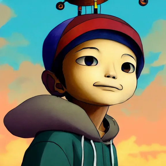 Prompt: kid portrait in the style of tekkonkinkreet, highly detailed, volumetric lights, dramatic details, 8 k