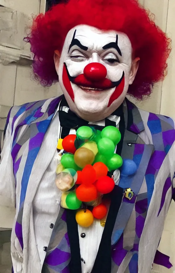 Image similar to Jose antonio kast dressed as clown