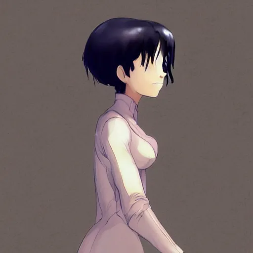 Image similar to girl in sheep suit, artwork made by makoto shinkai, inspired in hirohiko araki, clean details, light color palette, anatomically proportional, hd