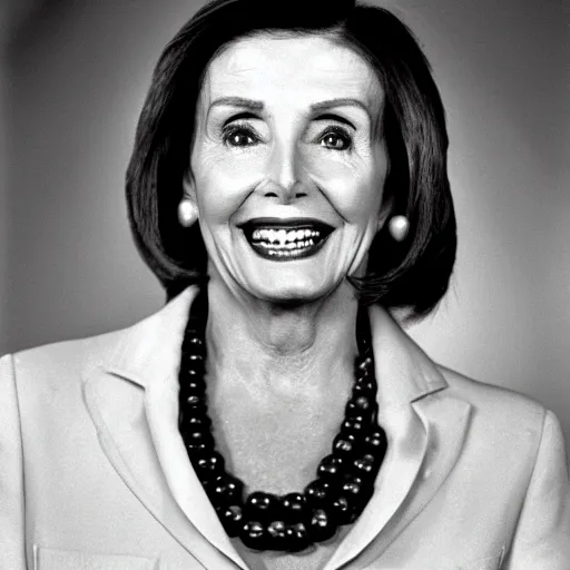 Prompt: nancy pelosi as hideous alien discovered in roswell, new mexico 1 9 5 9