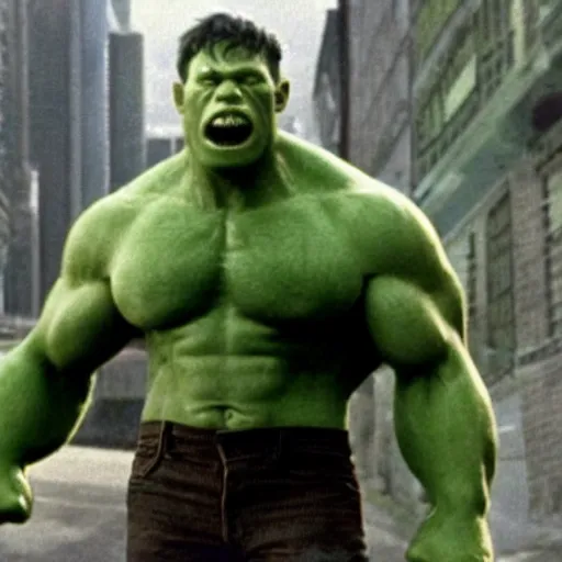 Image similar to jason statham as hulk in 1 9 7 7 movie