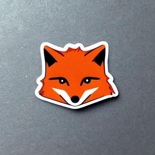 Image similar to a sticker of a fox