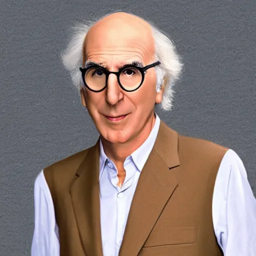 Image similar to larry david in a body of a baby