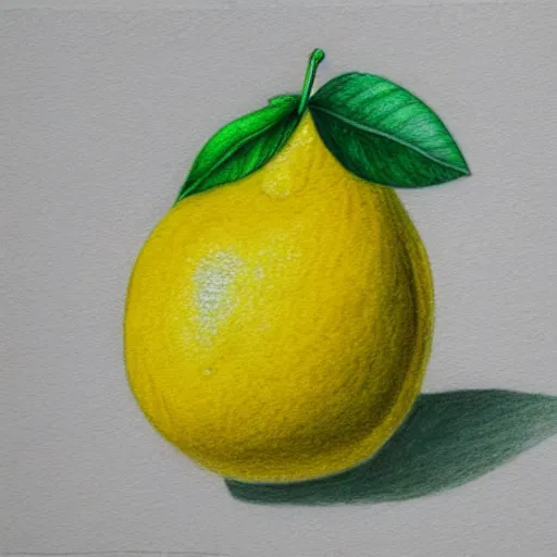 Prompt: trollface lemon, colored pencil sketch, 8 k