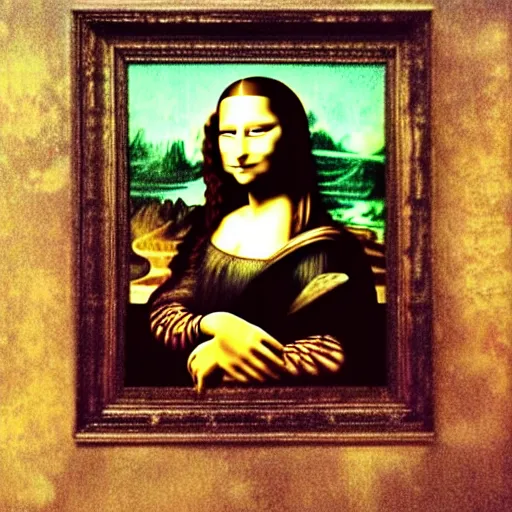 Image similar to hyperrealistic fractal surrealistic psychodelic Mona Lisa by Da Vinci