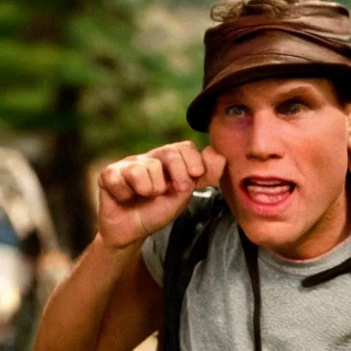 Image similar to Live Action Still of Jerma985 in The Goonies, real life, hyperrealistic, ultra realistic, realistic, highly detailed, epic, HD quality, 8k resolution, body and headshot, film still