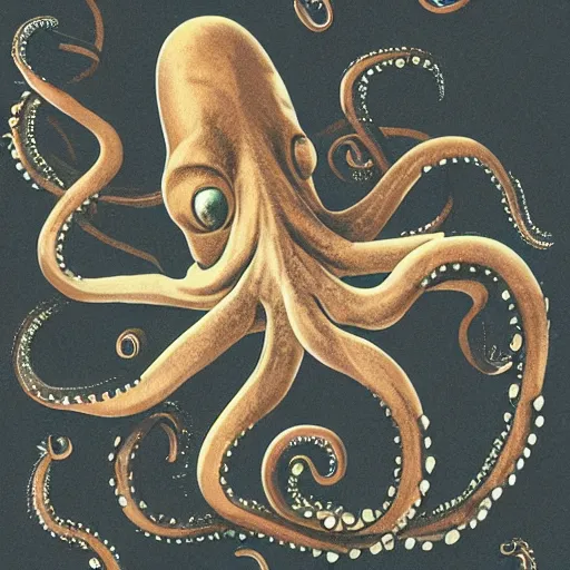 Image similar to an octopus giving birth to the universe