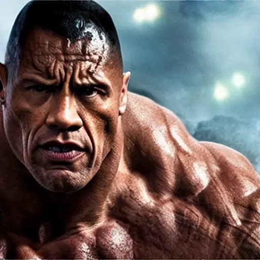 Image similar to The Rock plays the Incredible Hulk in new ultra hd movie, IMAX