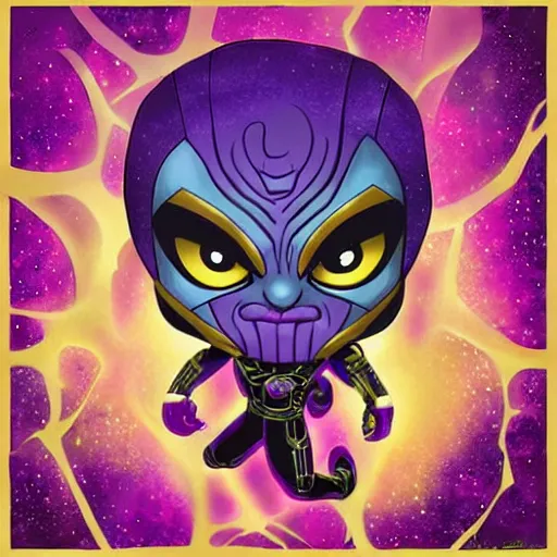 Image similar to Thanos, artwork by Jasmine Becket-Griffith,