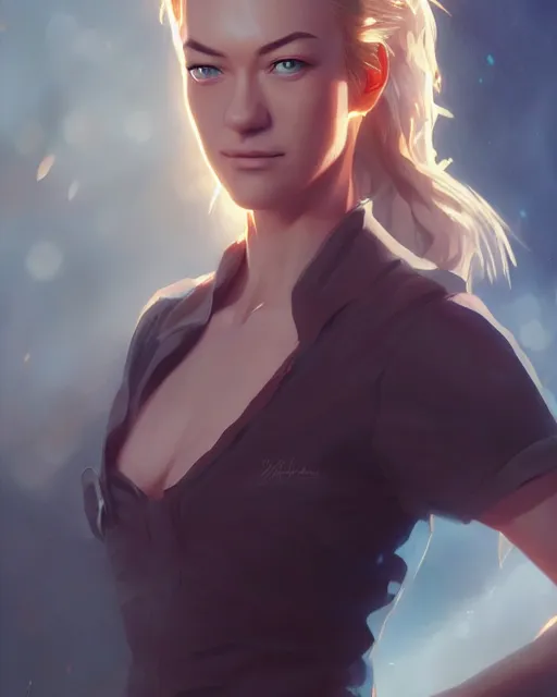 Image similar to yvonne strahovski, full shot, atmospheric lighting, detailed face, by makoto shinkai, stanley artgerm lau, wlop, rossdraws