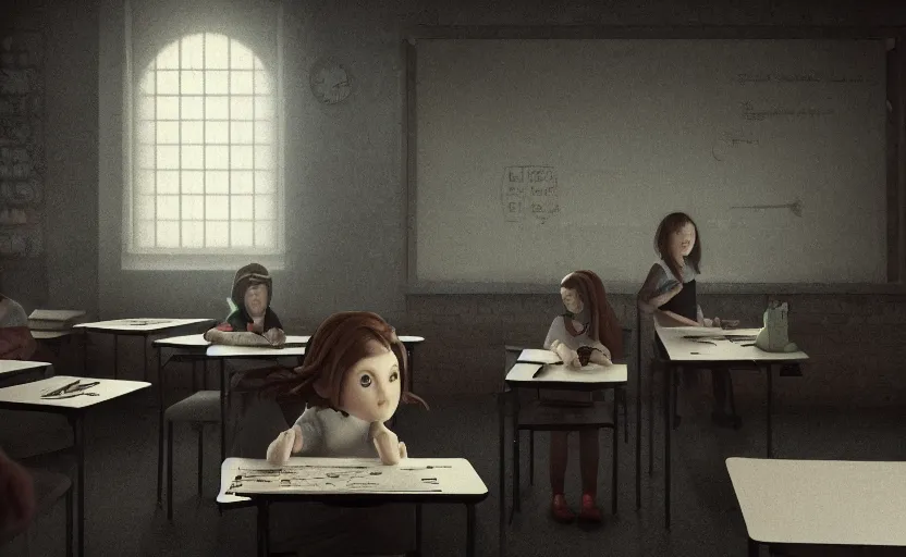 teacher girl the classroom, gloomy and foggy | Stable Diffusion | OpenArt