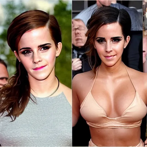 Image similar to emma watson mixed with kim kardashian