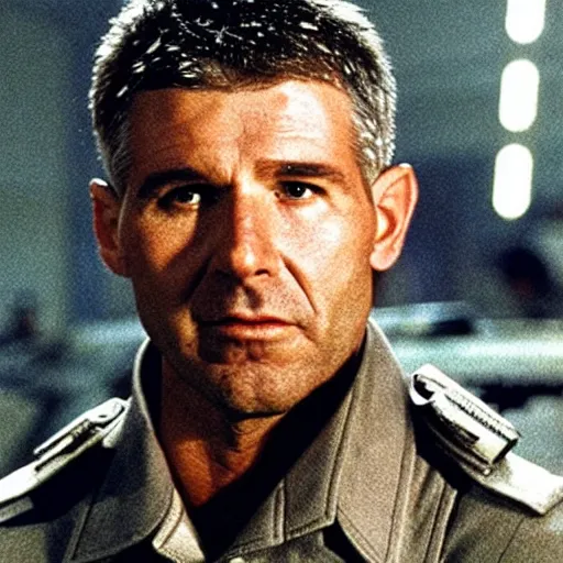 Image similar to film still blade runner Officer Deckard wearing Supreme Drip