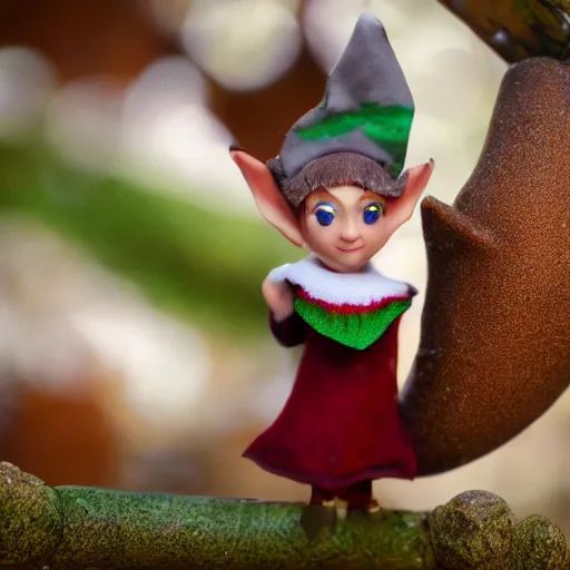 Image similar to photo of acorn elf, high detail, 4 k, ultra realistic