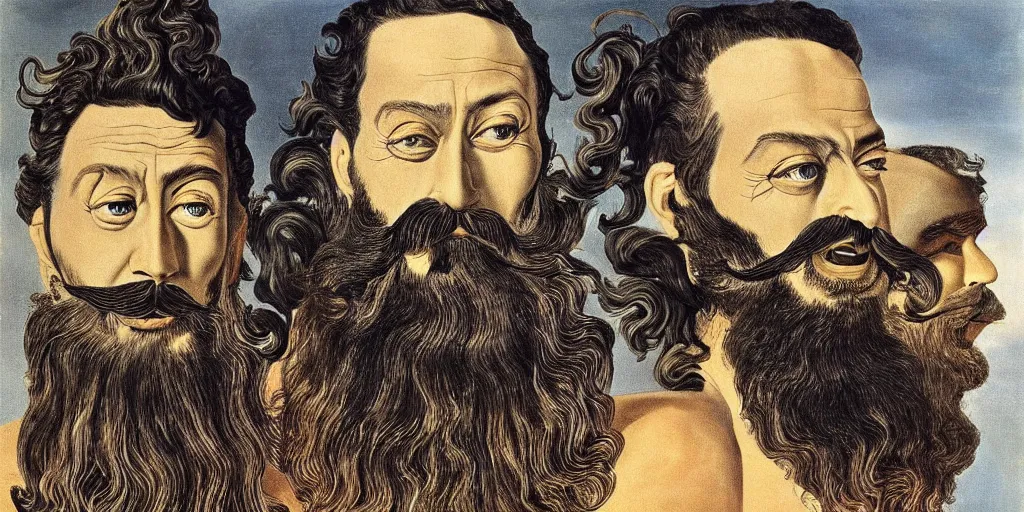 Image similar to bearded nation by salvador dali