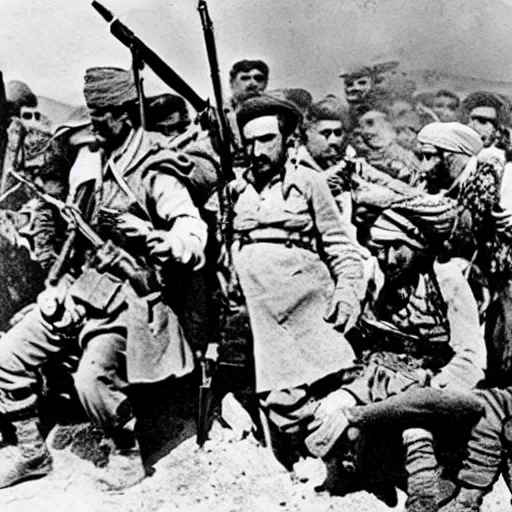 Prompt: kurdish and turkish war in 1 9 4 0