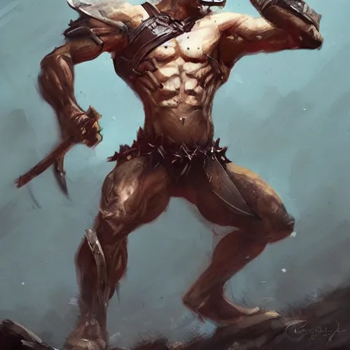 Prompt: muscular frog warrior by Greg Rutkowski